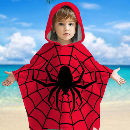 Toalha de banho com capuz em forma de teia de aranha – Capa multiusos e resistente às chamas