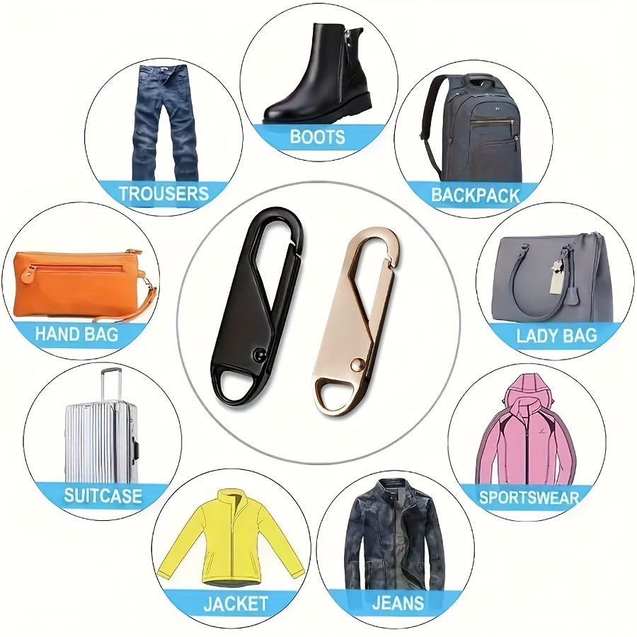 Cabezales de cremallera universales MultiFit: práctico juego de 4 piezas de repuesto