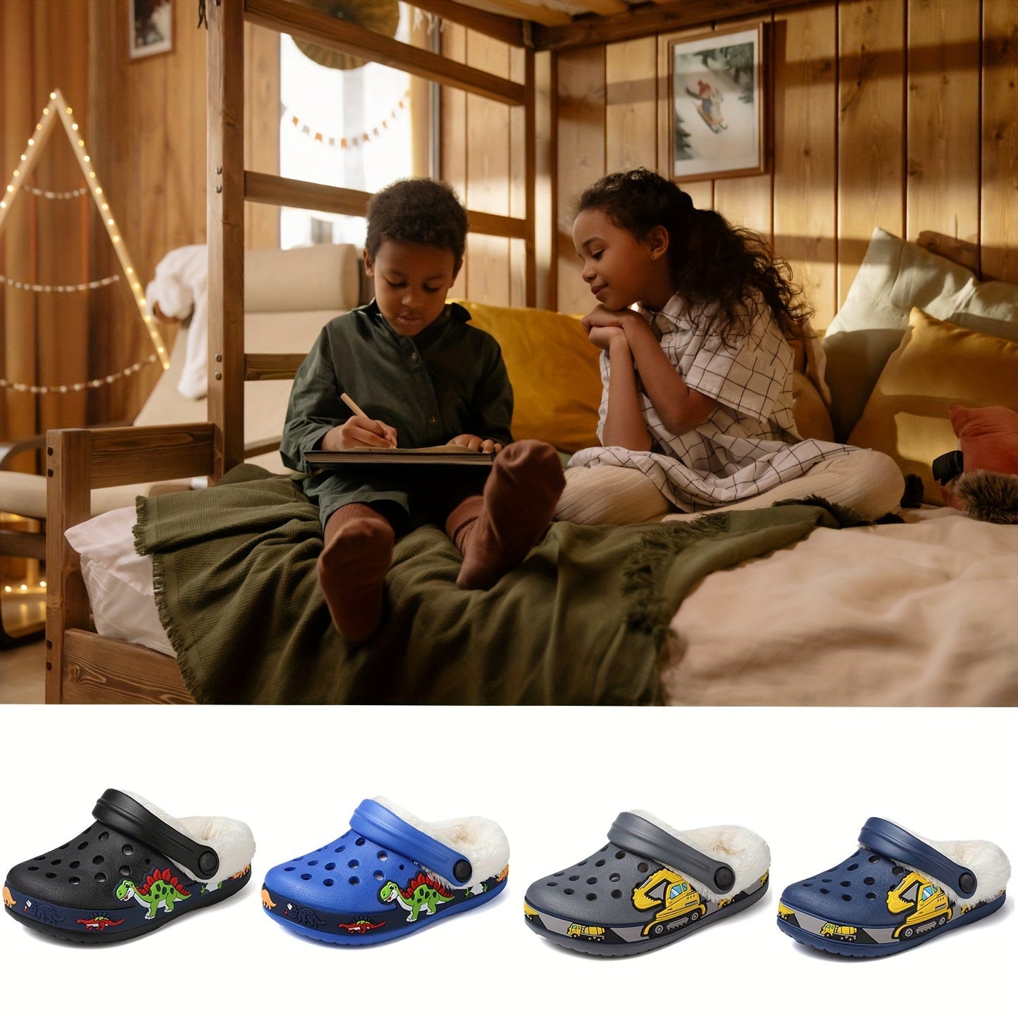 Zapatillas calefactables divertidas para niños: suaves y cómodas para interiores.