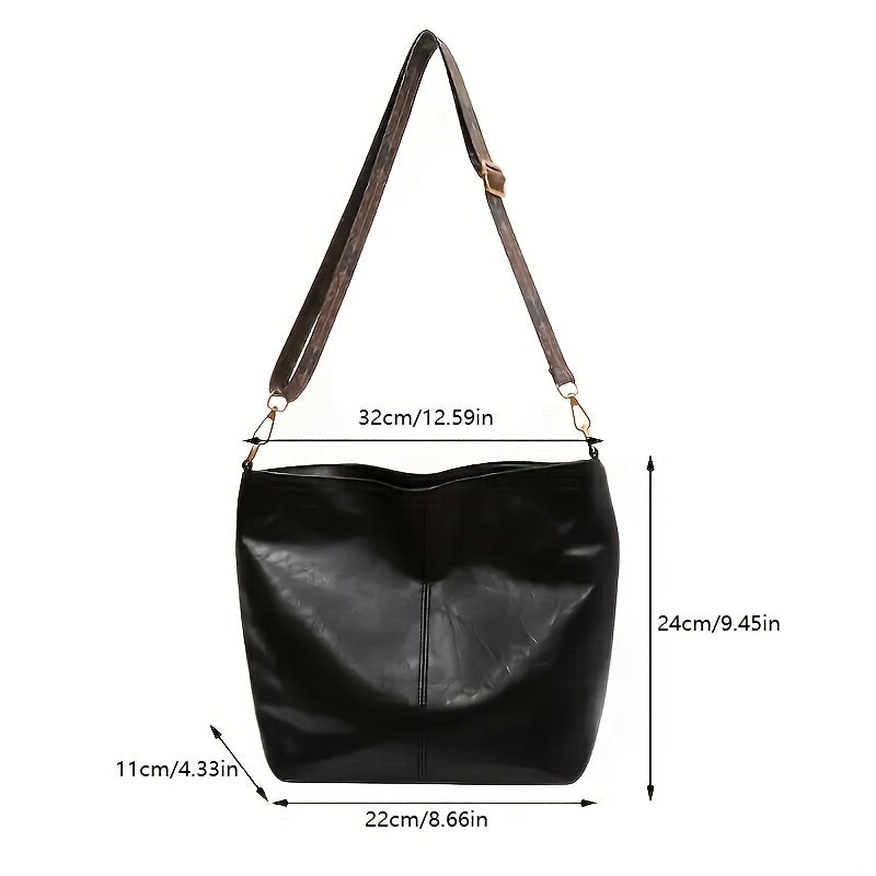 Široka geometrijska torba – Crossbody s velikim kapacitetom i retro štihom