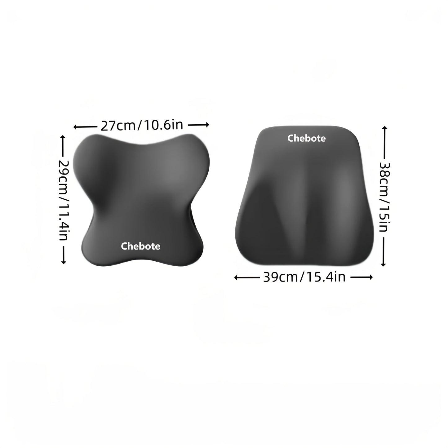 Ergonomski set jastuka za autosjedalo – Memory foam potpora za donji dio leđa i vrat
