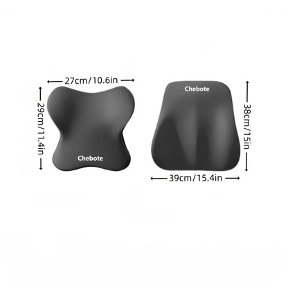Ergonomski set jastuka za autosjedalo – Memory foam potpora za donji dio leđa i vrat