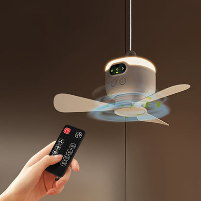 USB punjivi prijenosni ventilator za vješanje – prijenosan s LED svjetlom