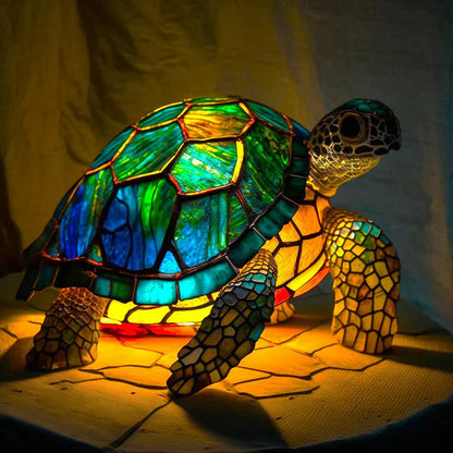 Žive životinjske lampe od vitraža – Umjetnička stolna dekoracija