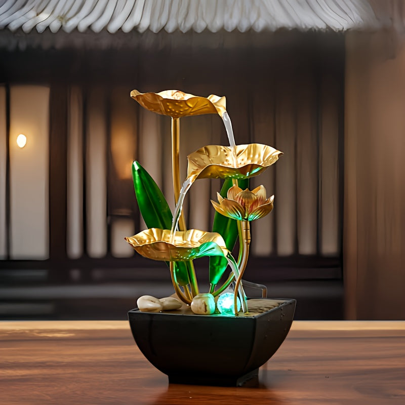 Serene Lotus unutarnji fontana – umirujuća i atmosferična