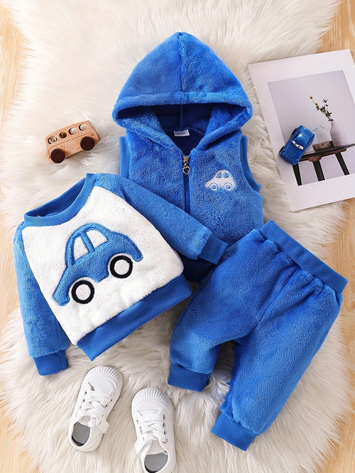 Zoomer baby set – Slatka auto vezenina za hladnije dane