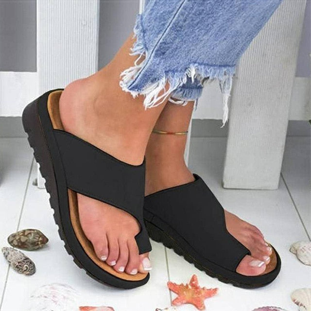 Komfortable Plattform Zehen-Trennsandalen – Sommer-Essential