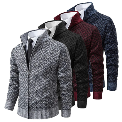 Chaqueta clásica de punto tipo cárdigan: elegante y cómoda.