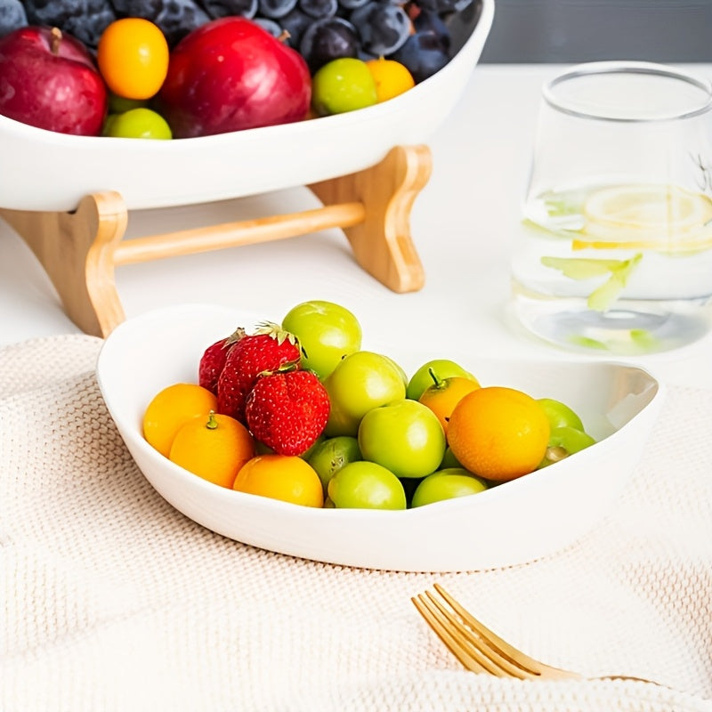 Cesto de fruta com vários níveis e compartimentos de arrumação
