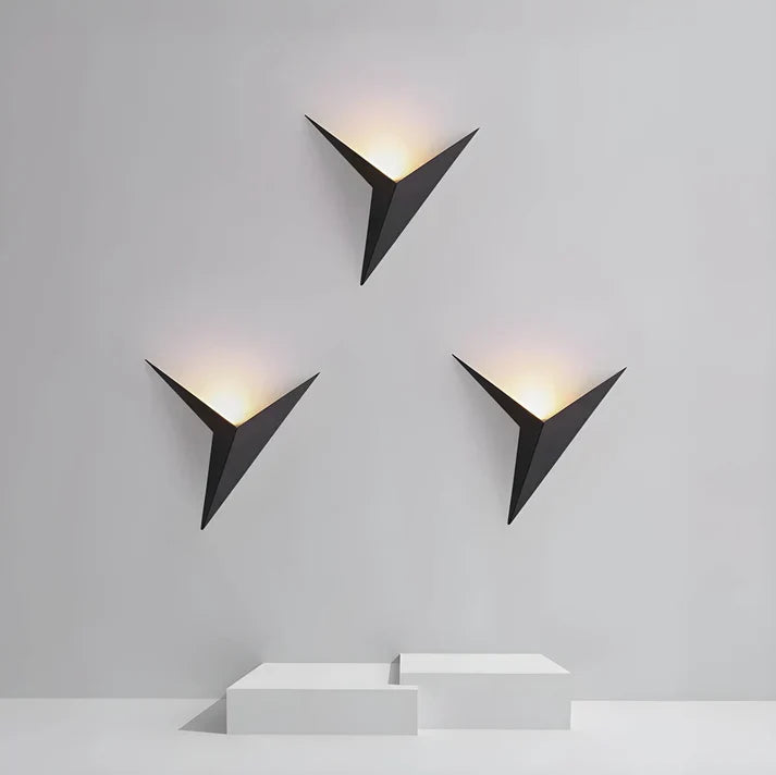 Lámpara de pared LED geométrica con forma de pájaro