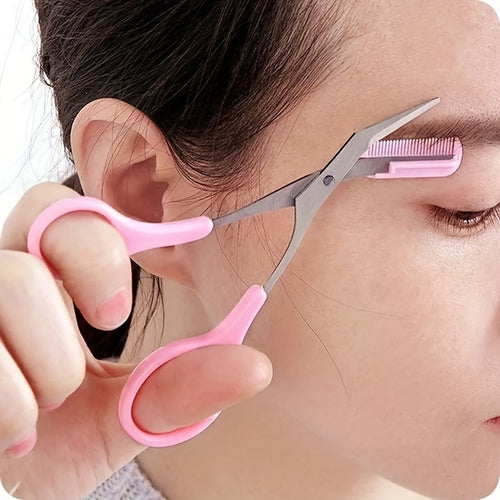 Tijeras profesionales para cejas: precisas y duraderas.
