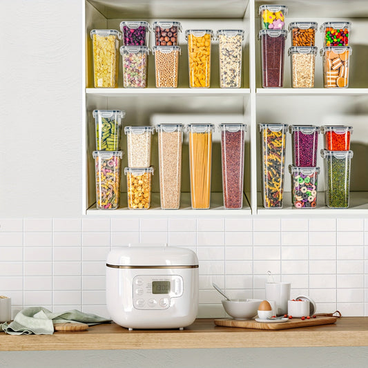 Conjunto de 24 peças premium para arrumação na cozinha – Prático e organizado.