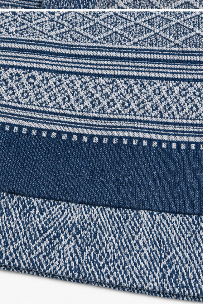 Damen Langarmshirt mit Jeansdetails und Knopfleiste