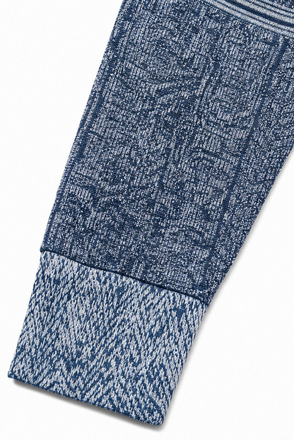 Damen Langarmshirt mit Jeansdetails und Knopfleiste