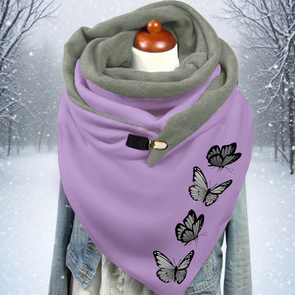 Damen Dreiecksschal mit Schmetterlingsmotiv