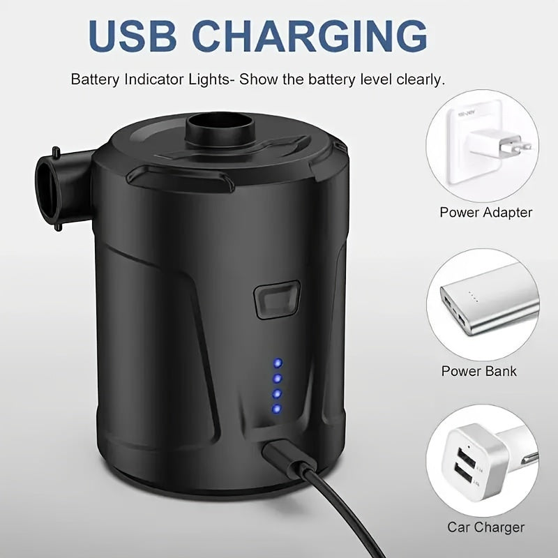Prijenosna USB zračna pumpa – kompaktni bežični inflator za vanjsku upotrebu