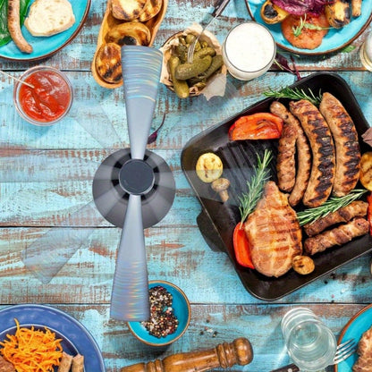 Ventoinha de mesa elétrica a pilhas para afastar moscas