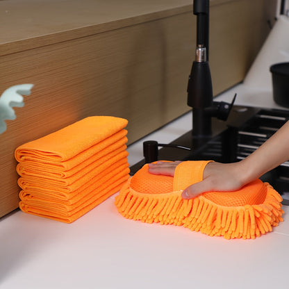 Kit de microfibra para lavado de coches: esponjas y toallas para resultados brillantes