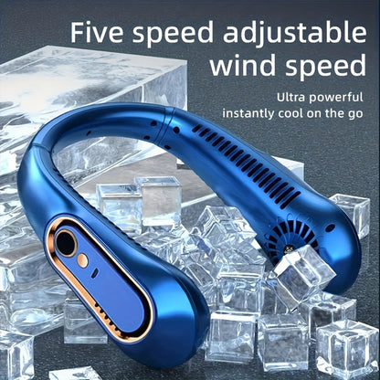 Punjivi USB ventilator za vrat za snažno, tiho hlađenje – Savršen za vanjsku i unutarnju upotrebu