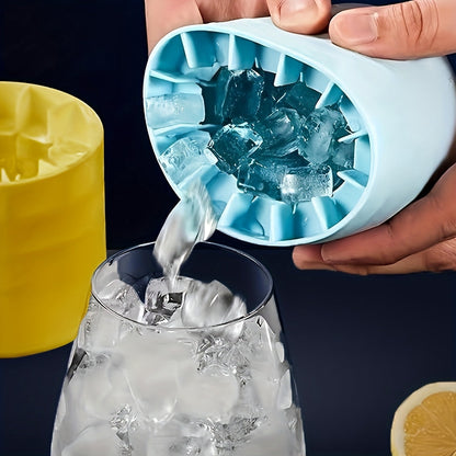 Siliconen Zylindrische Eisform mit Herausnehmbarem Eisbehälter für Kalte Getränke