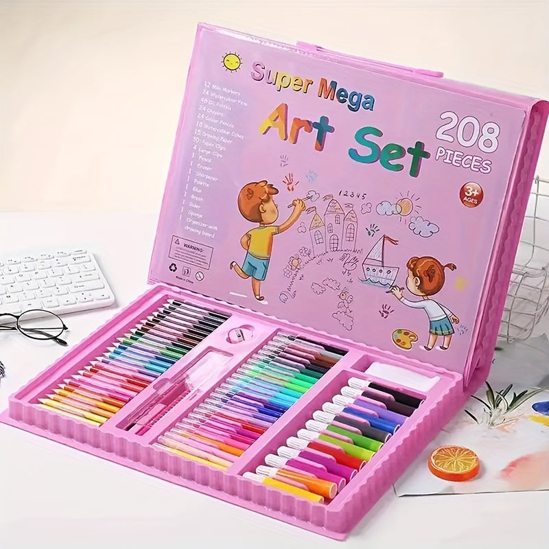 Kompletan set umjetničkih potrepština od 208 dijelova – Profesionalna kvaliteta za mlade kreativce
