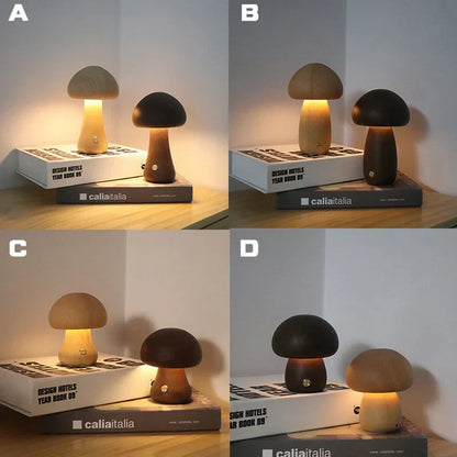Pilzförmige LED-Tischleuchte mit Touch-Bedienung