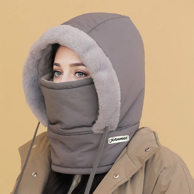 Gorro térmico de inverno com cobertura facial integrada
