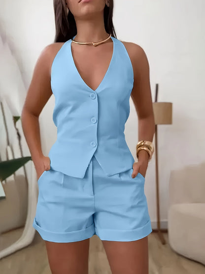 Conjunto amarillo claro veraniego: femenino, fresco y cómodo.