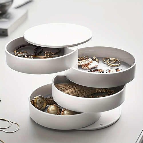 Drehbarer mehrstufiger Schmuck- und Kosmetikorganizer