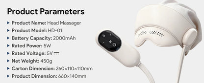 Elektrisches Kopf- und Augenmassagegerät mit Wärmefunktion