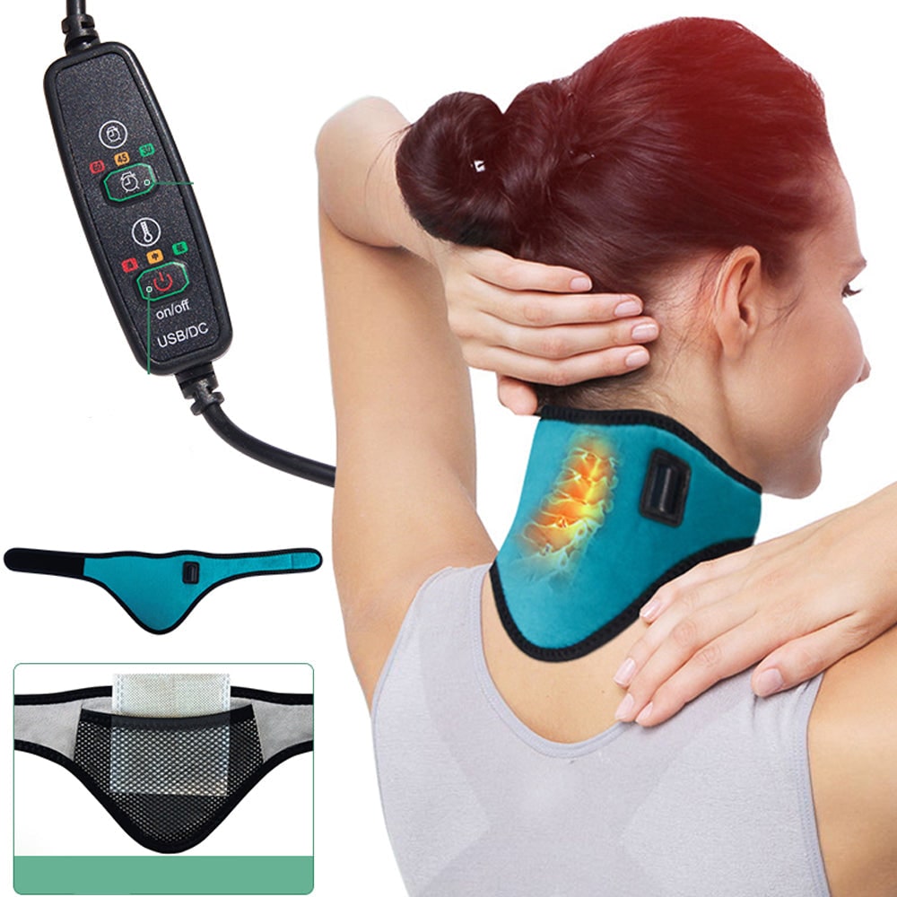 Elektrische Nacken- und Schulterwärmebandage mit USB-Anschluss