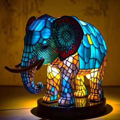 Žive životinjske lampe od vitraža – Umjetnička stolna dekoracija