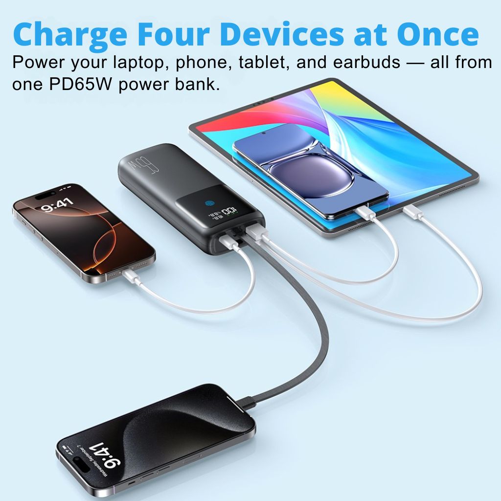 VoltMate Pro 65W – Tanak višefunkcijski powerbank s dodirnim zaslonom