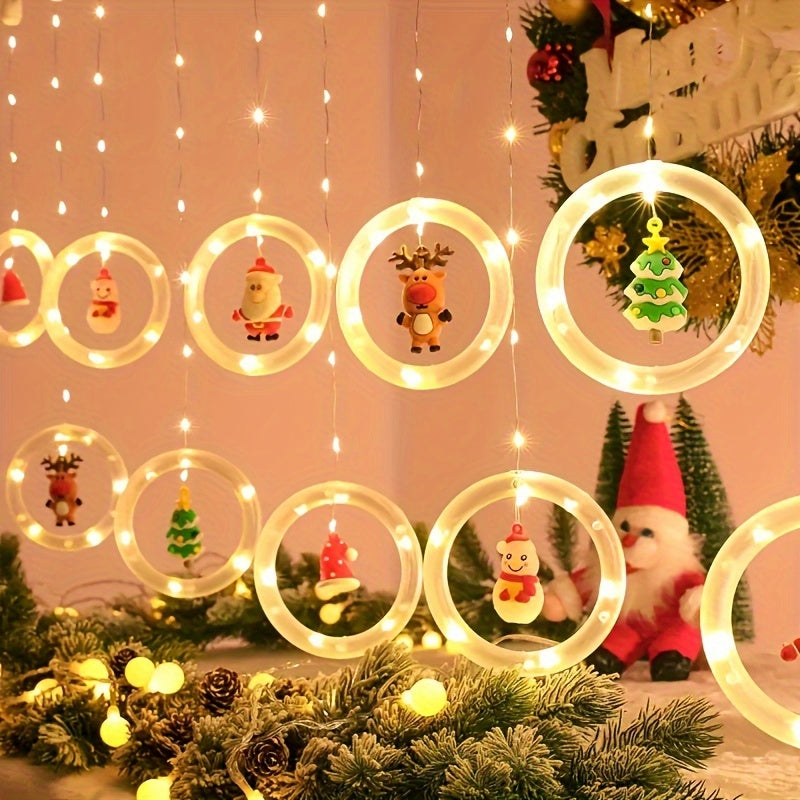 Grinalda de luzes LED de Natal com pendentes iluminados