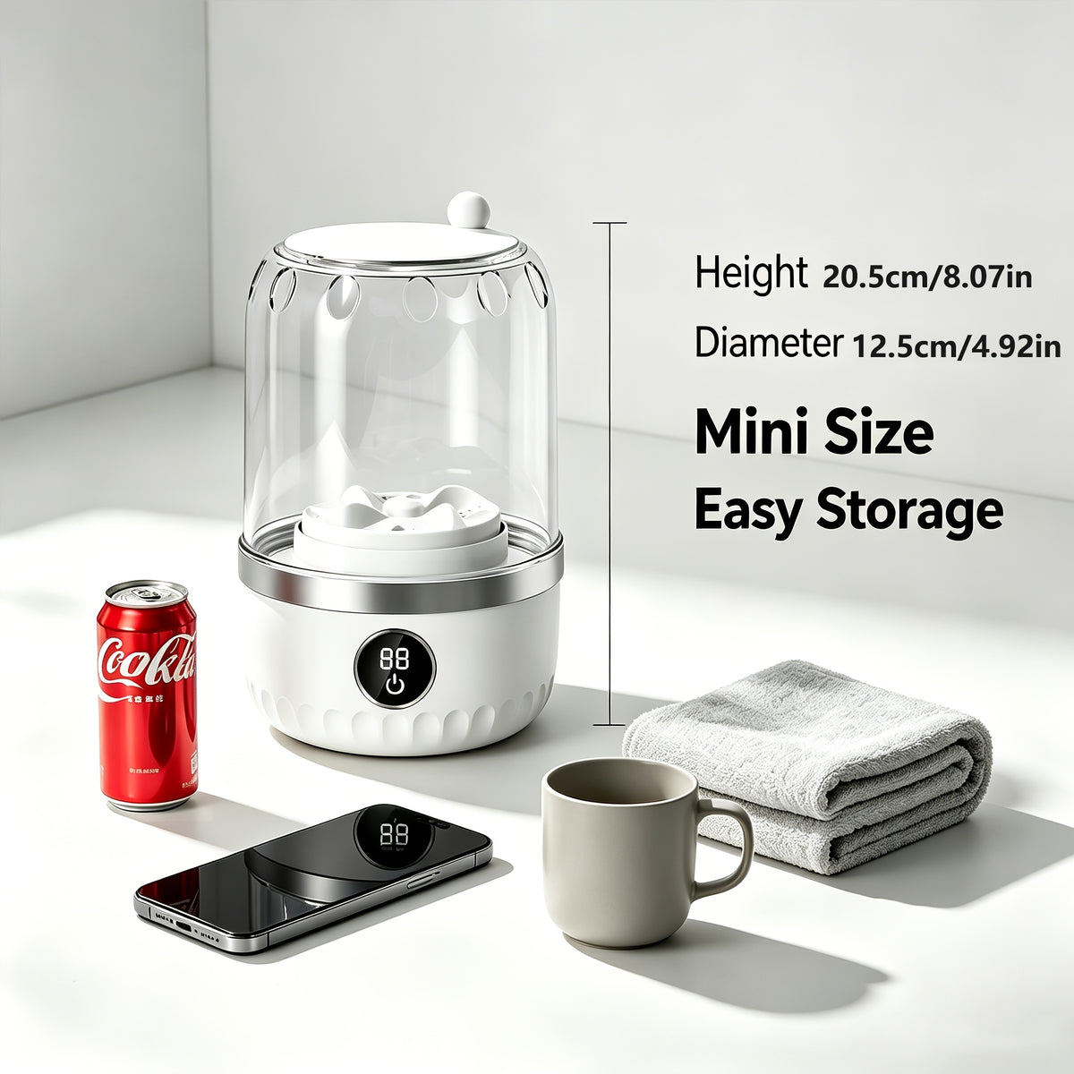 Tragbare Mini-Waschmaschine mit LCD-Display