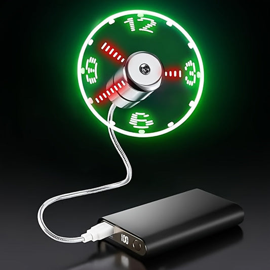 Prijenosni USB LED ventilator za sat s prikazom vremena