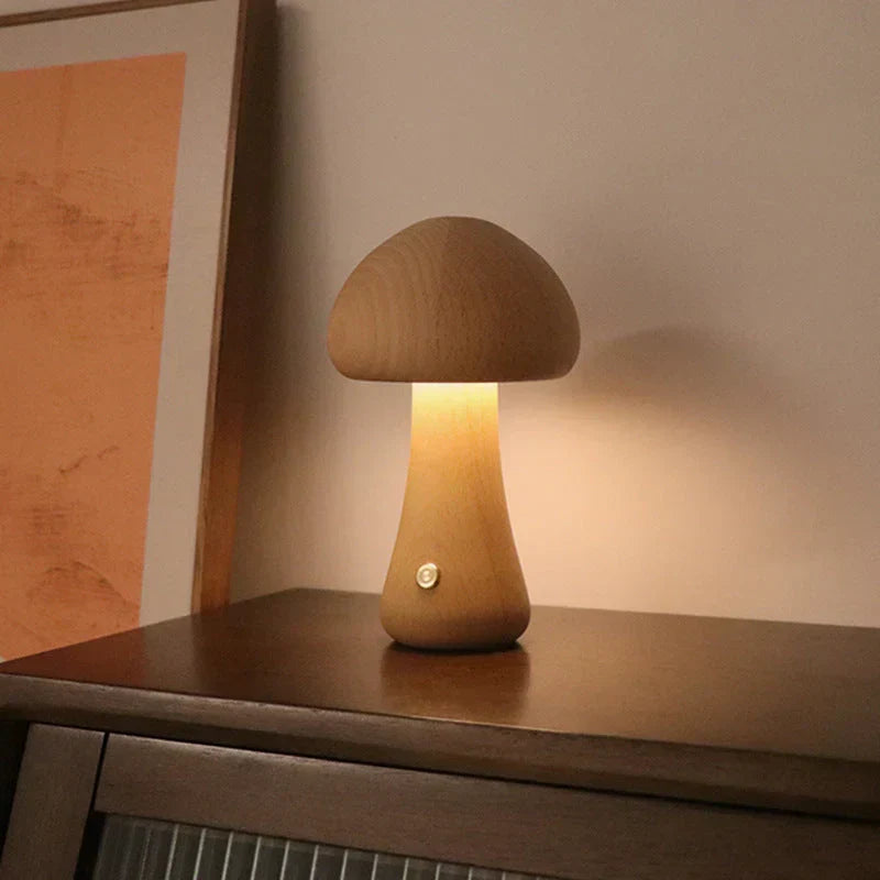 Pilzförmige LED-Tischleuchte mit Touch-Bedienung