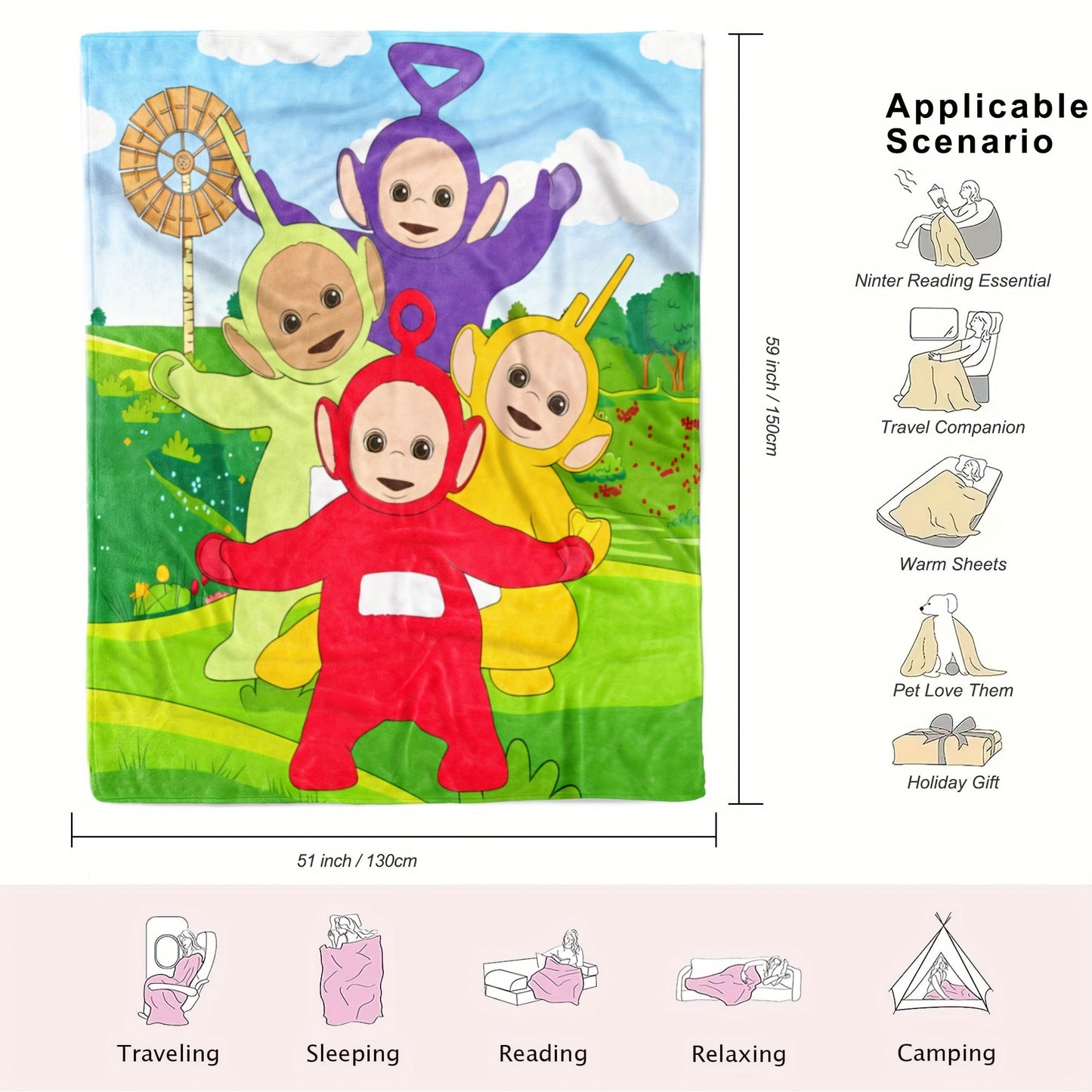 Teletubbies deka – Za djecu, mekana i svestrana