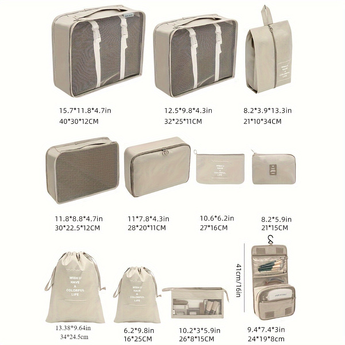 PackMate set od 11 pakirnih kocki – Organizirajte svoj prtljag