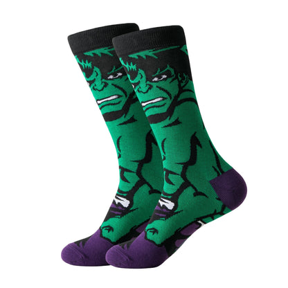 Conjunto de meias com estampados de desenhos animados - Conforto e estilo com as suas personagens favoritas.