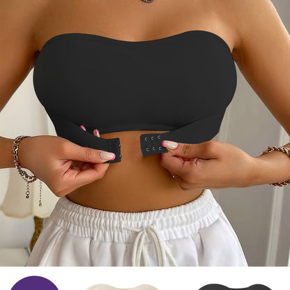 Sujetador bandeau sin costuras: suave y cómodo, sin aros.