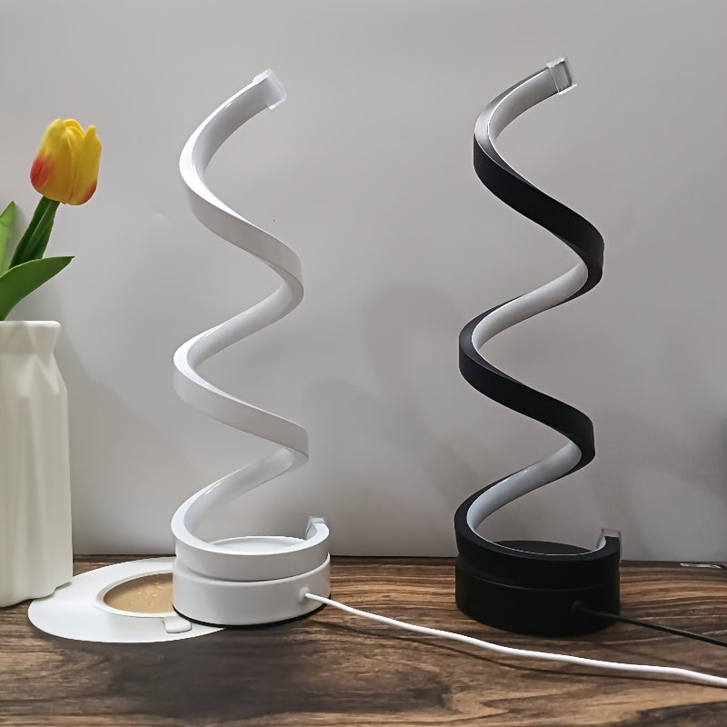 Spiralna LED stolna lampa – Moderna svjetiljka s mogućnošću prigušivanja