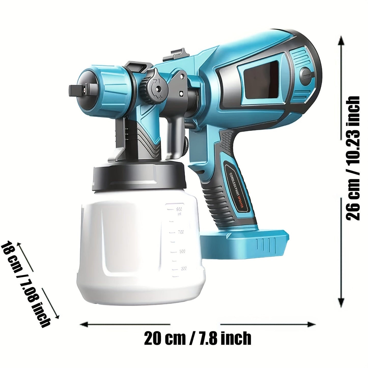 Pulverizador de tinta ProSpray – Sem fios, com 2 baterias e reservatório amovível de 1000ml