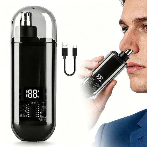 USB-aufladbarer Nasenhaartrimmer mit Digitalanzeige
