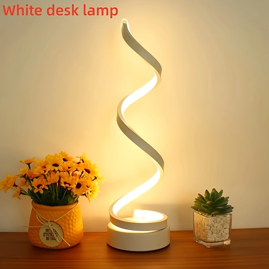Spiralna LED stolna lampa – Moderna svjetiljka s mogućnošću prigušivanja