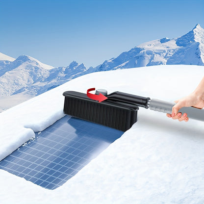 Batidor de varillas extensible con rascador de hielo para el coche