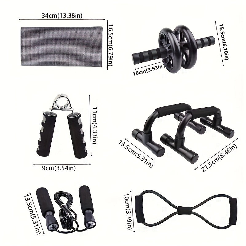 CoreMax Fitness Set – 7-dijelni Trening za Jake Trbušne i Jezgrene Mišiće