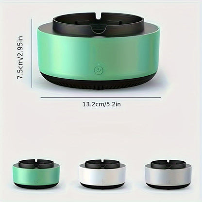 Cenicero inteligente con purificador de aire: eliminación eficaz de humo y olores con un diseño elegante.