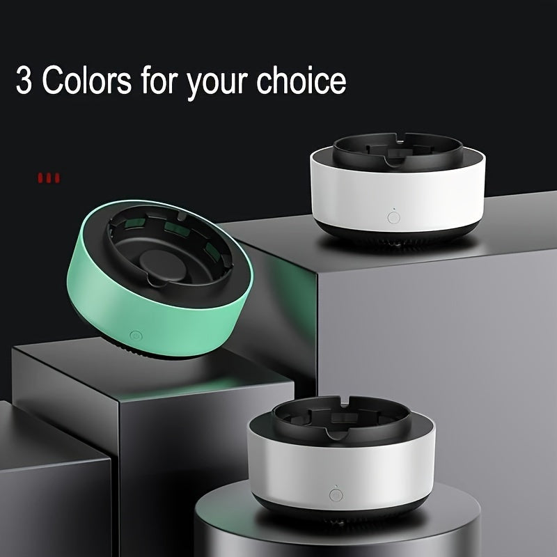 Cenicero inteligente con purificador de aire: eliminación eficaz de humo y olores con un diseño elegante.
