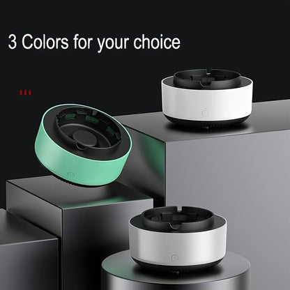 Cenicero inteligente con purificador de aire: eliminación eficaz de humo y olores con un diseño elegante.
